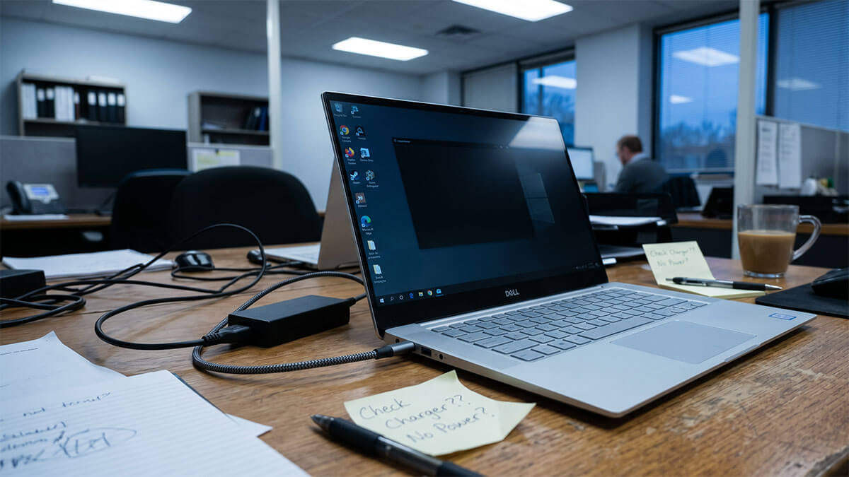 fonte do notebook queimada ou carregador com defeito